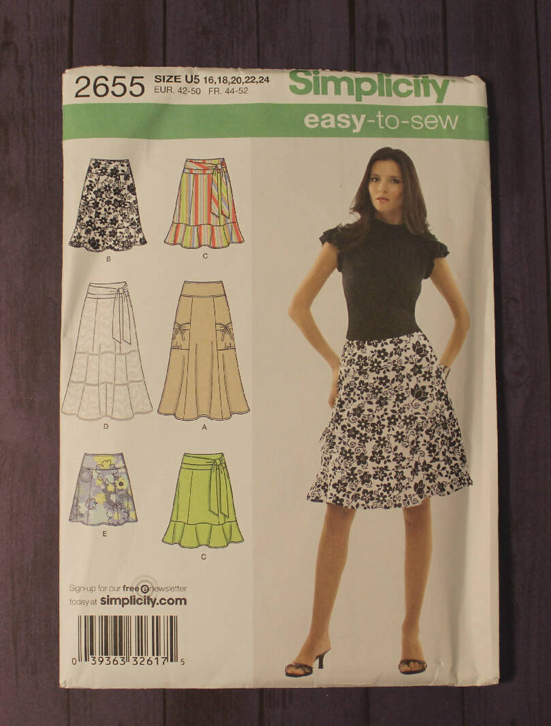 Simplicity 2655 Misses Skirts