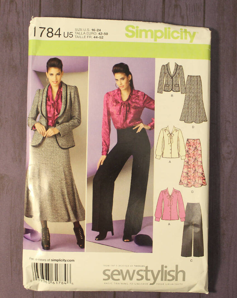 Simplicity 1784 Misses Wardrobe - Blouse, Jacket, Pants, and Skirt