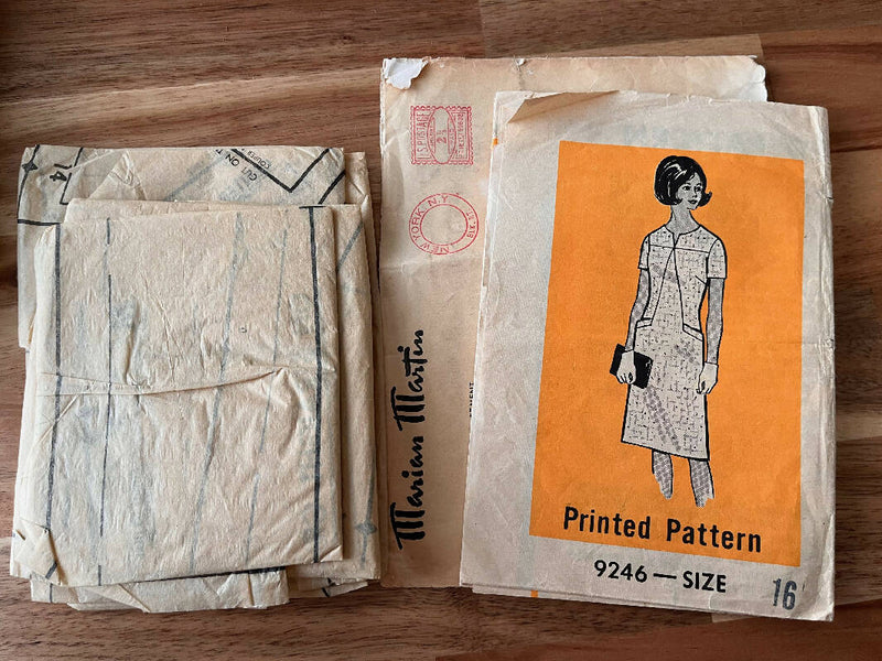 1960s Marian Martin Shift Dress - Size 16
