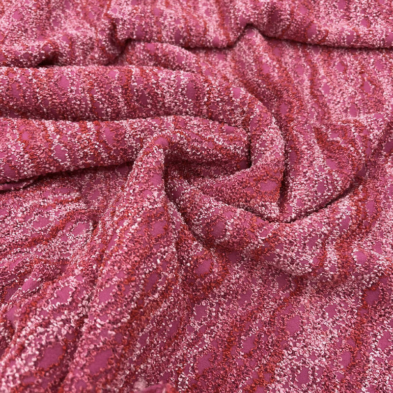 Textured Pink Novelty Synthetic Knit - 3.25 Yds