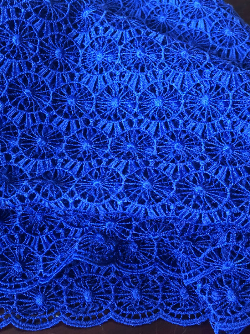 Guipure Lace - Royal Blue - 1.5 yards