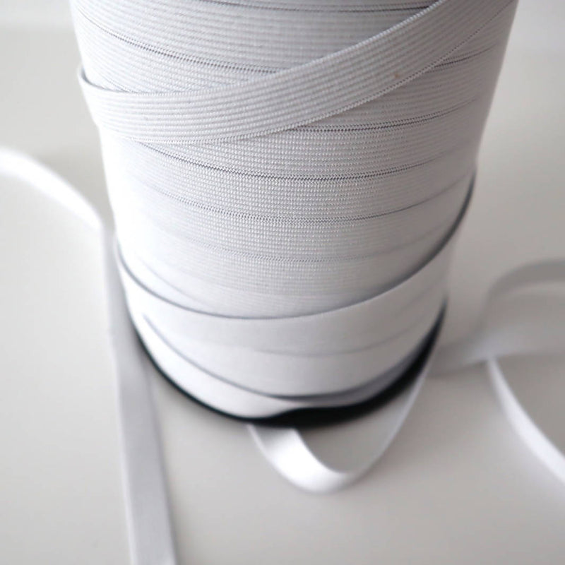 White Polyester Knit 7/16" Elastic - 5 yds