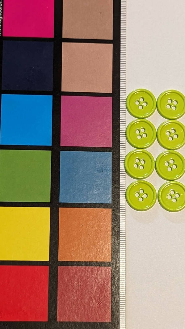 Lime Green 5/8" Round Buttons - Set of 8