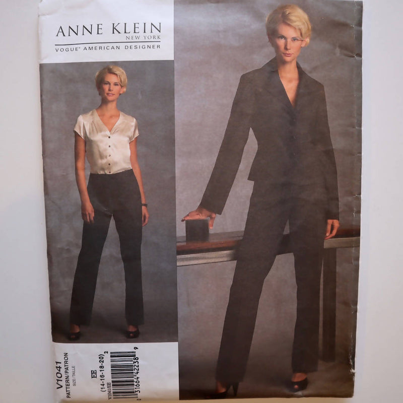 Vogue V1041 Anne Klein Jacket and Pant Sizes 14-20 UNCUT AND FACTORY FOLDED