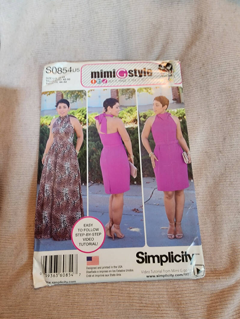 Simplicity 1159 - Mimi G - Misses Dress, UC/FF, SZ 16-24