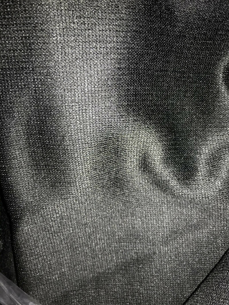 Black brushed polyester interlock sweater knit