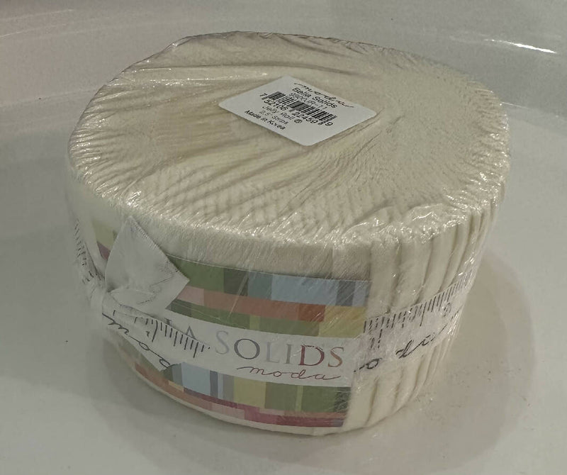 Moda Off White Bella Solids Jelly Roll