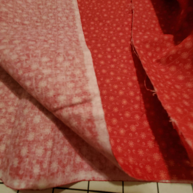 Pink on pink small pattern Vintage cotton quilting quality fabric 22 x 1.5 yds +