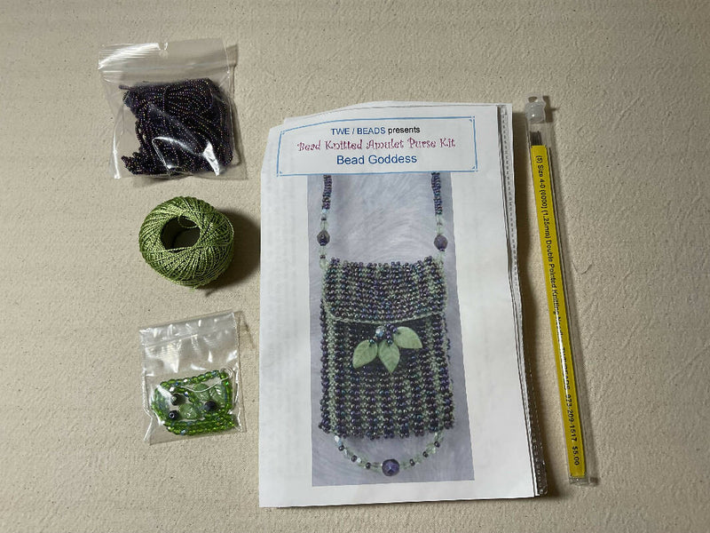 Bead Knitted Amulet Purse Kit