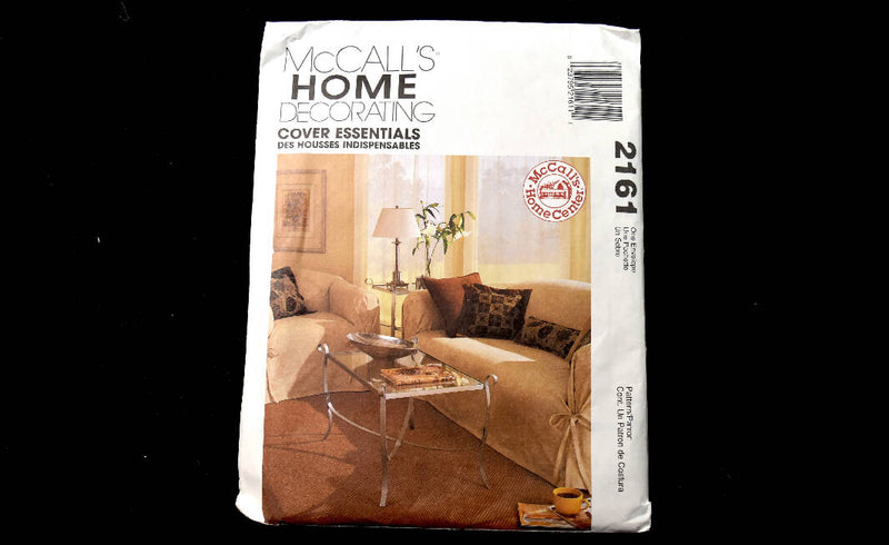 Vintage 1990s McCalls 2161 Home Decorating Craft UNCUT Sewing Pattern - Cover a Sofa, Slipcovers, Cover a Chair, Pillows - Home Center