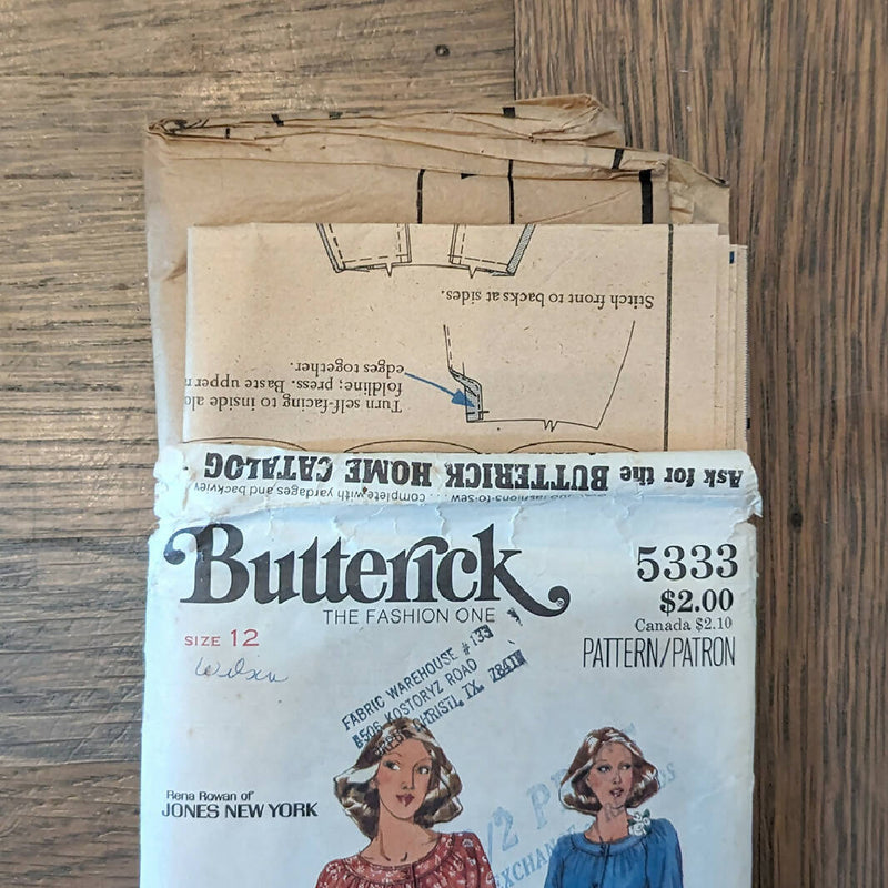 Vintage sewing pattern - Butterick 5333