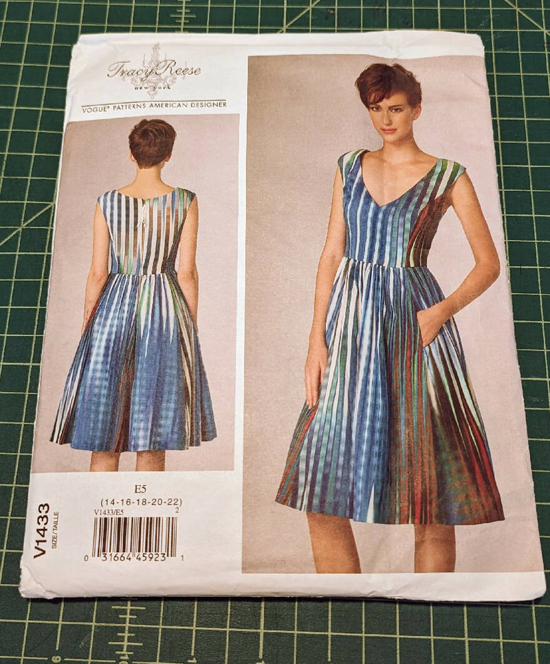 Vogue V1433 Tracey Reese Dress Sizes 14-22