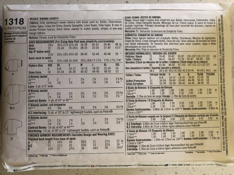 Simplicity Pattern No. 1318 - Misses&