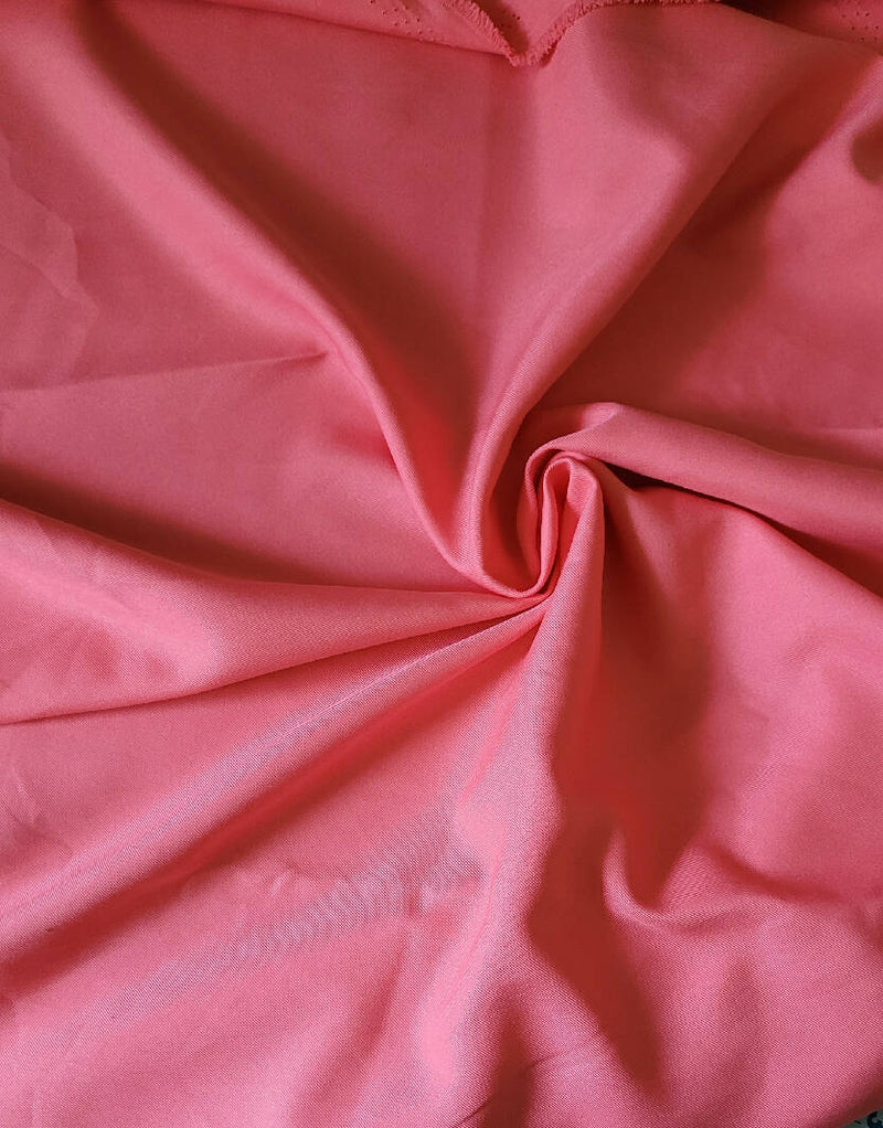 Polyester Twill Fabric Solid Coral - 4 yards