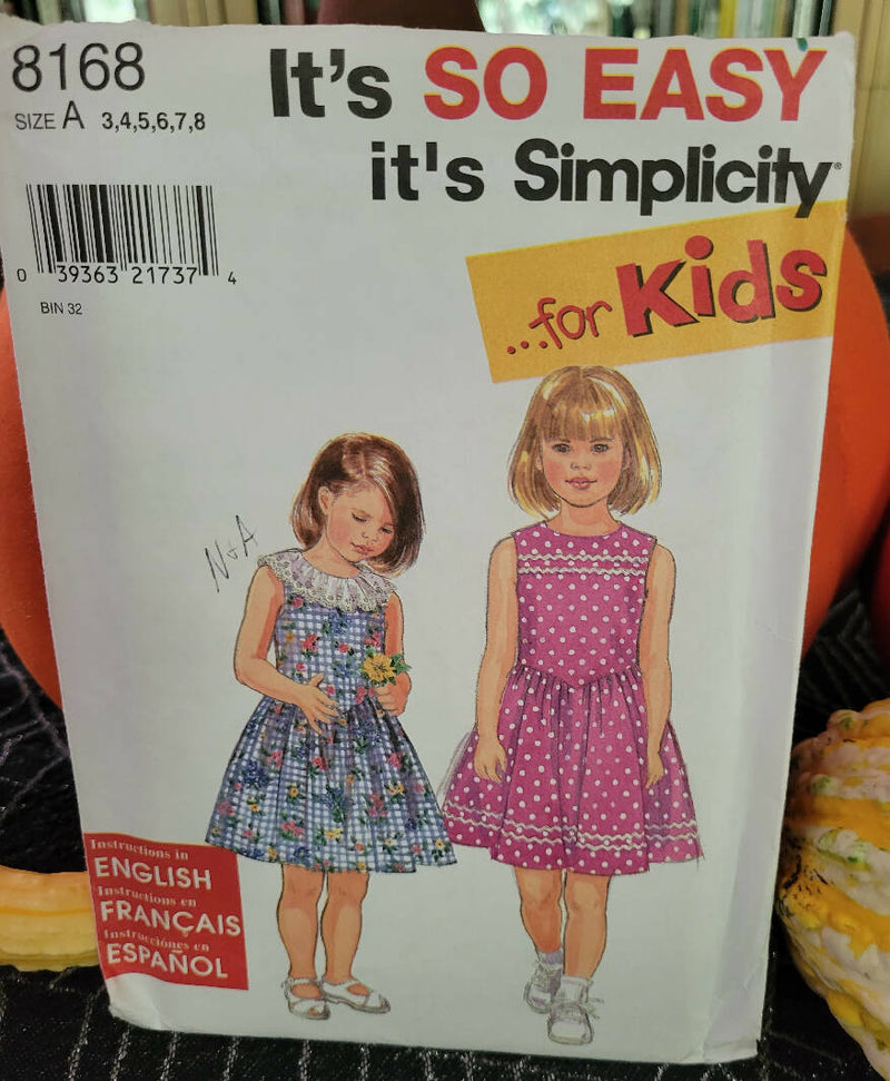 Simplicity So Easy Dress Pattern For Kids 