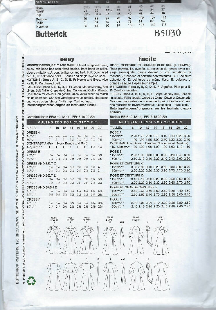Butterick B5030