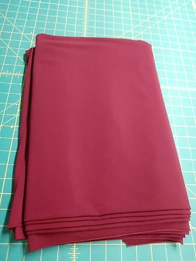 Burgundy poly/lycra Opaque 4 yards 60+ wide