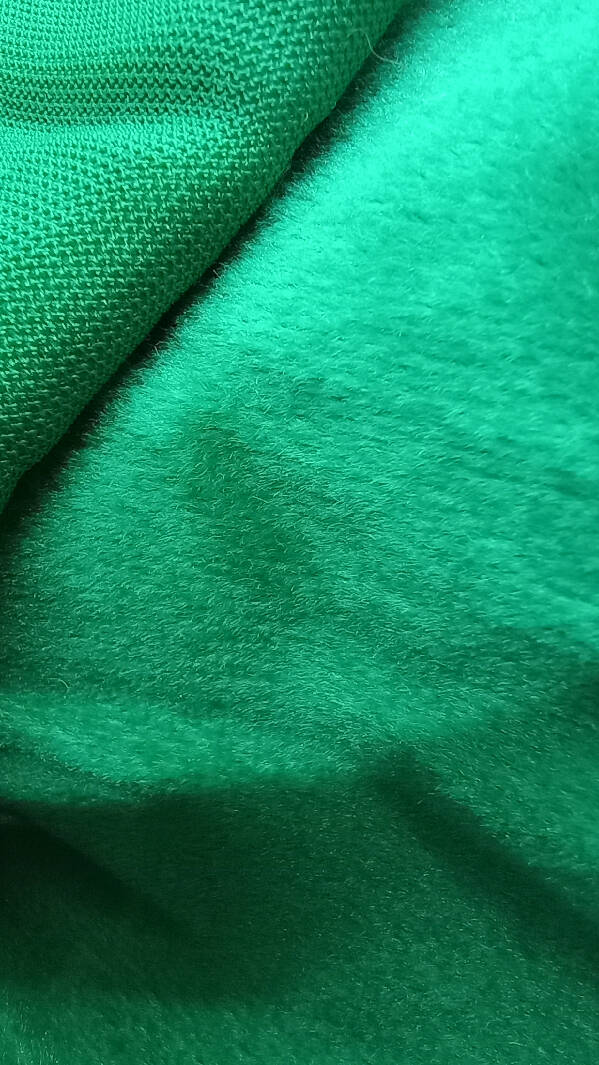 Emerald Green single sided fleece, 1 1/4 yds