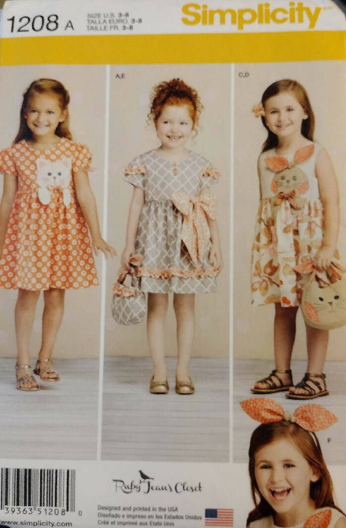 Simplicity Sewing Pattern 1208 by Ruby Jean&