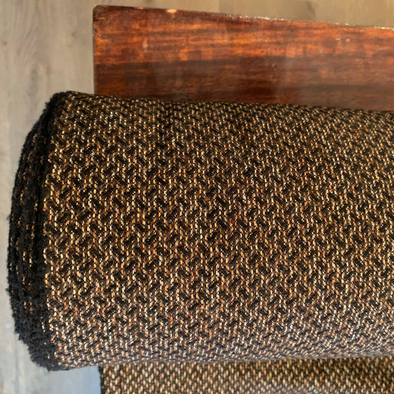 Brown, Cream and Black Wool Woven - Yardage