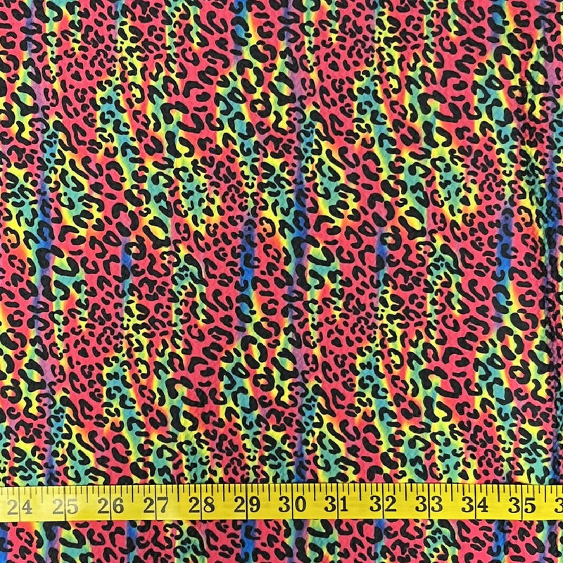 Animal Print Multicolored Textured Polyester Knit - 1.5 Yds