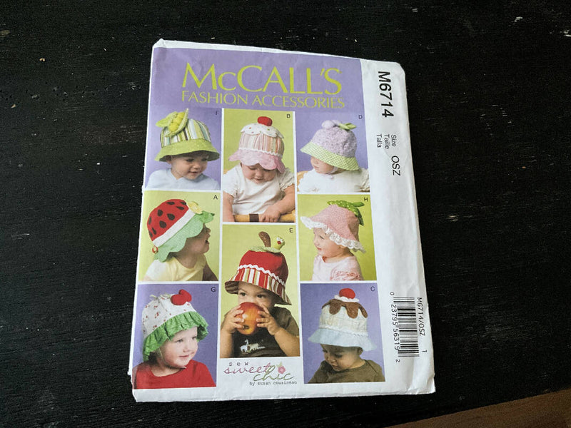 McCall’s M6714 - Baby/Toddler Hat Pattern, Unopened, US Sizes S-XL
