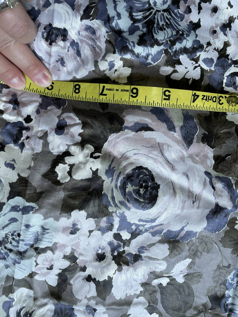 Floral woven cotton sateen, 3 yds