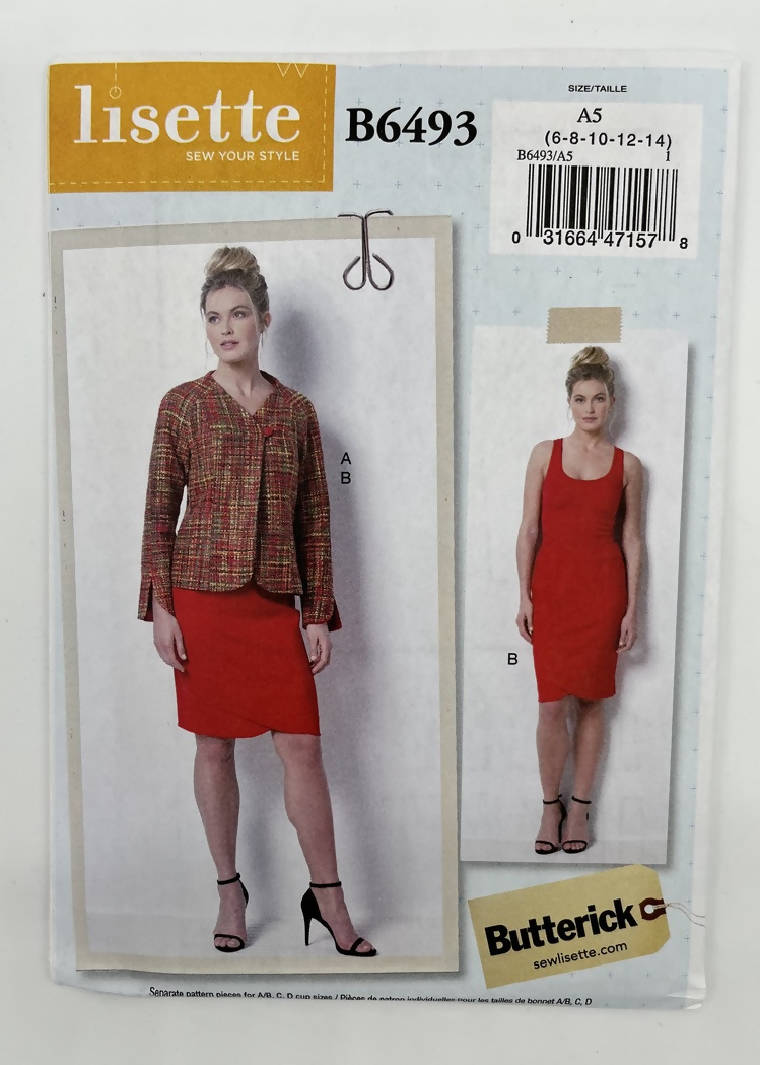 Lisette B6493 - Jacket and Skirt - Size 6-14 - UC&FF