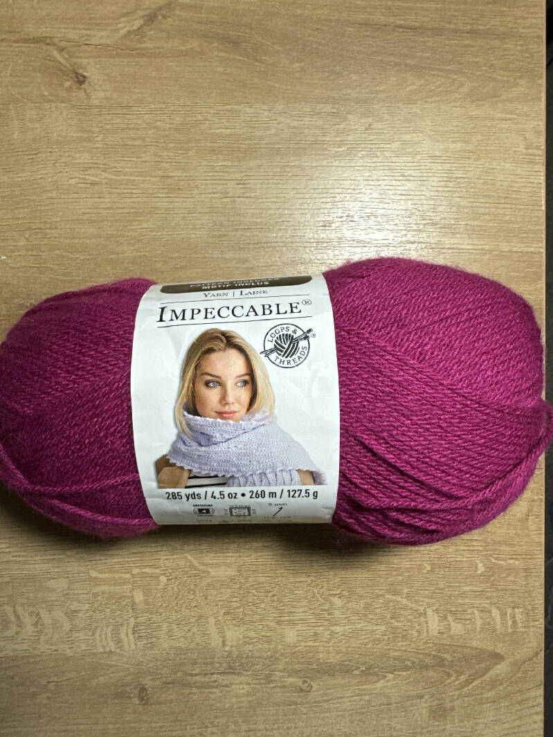 Loops & Threads Impeccable Medium Weight Yarn - Rich Orchid