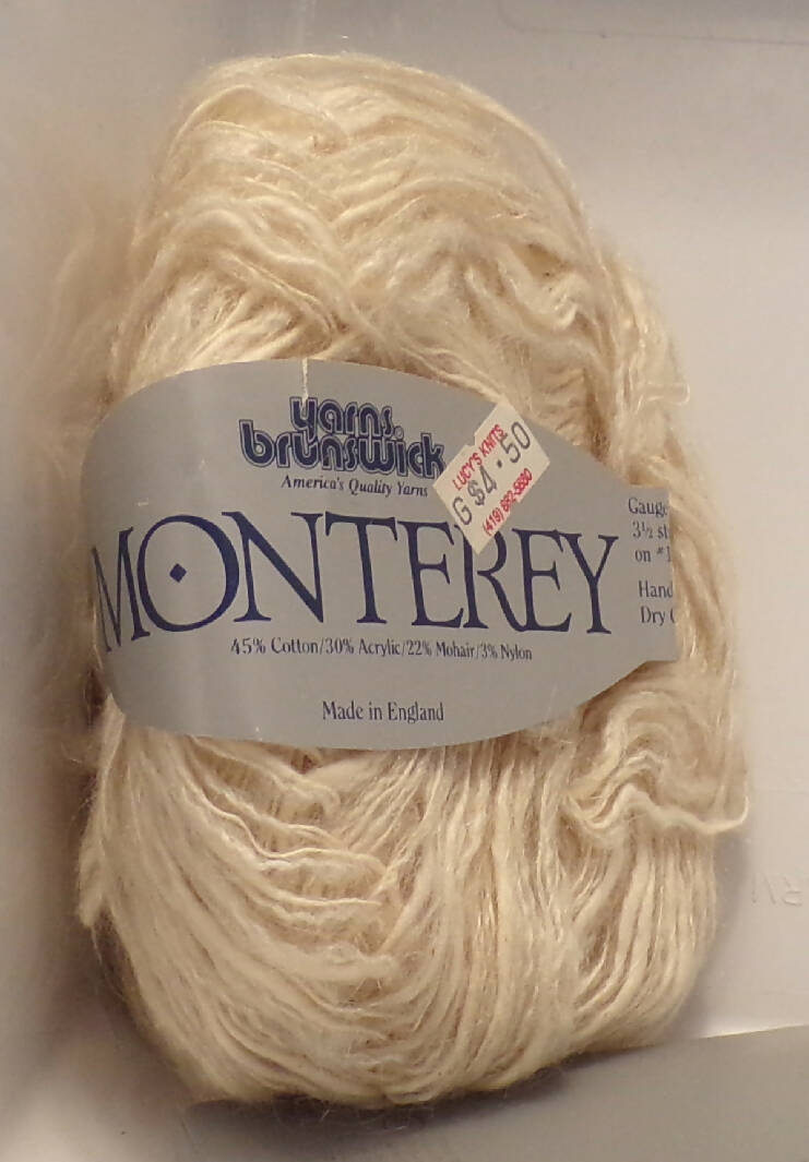 Brunswick Monterey Off White; Cotton-Acrylic; Lot of 2 Skeins plus Reclaimed