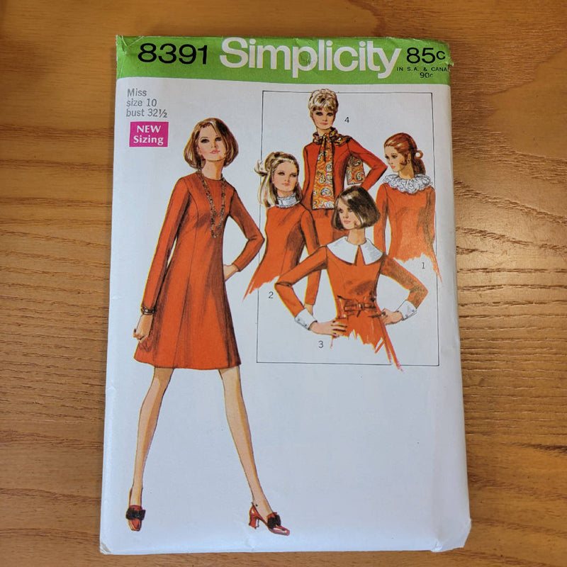 Simplicity 8391 Vintage 1969 Miss Petites&