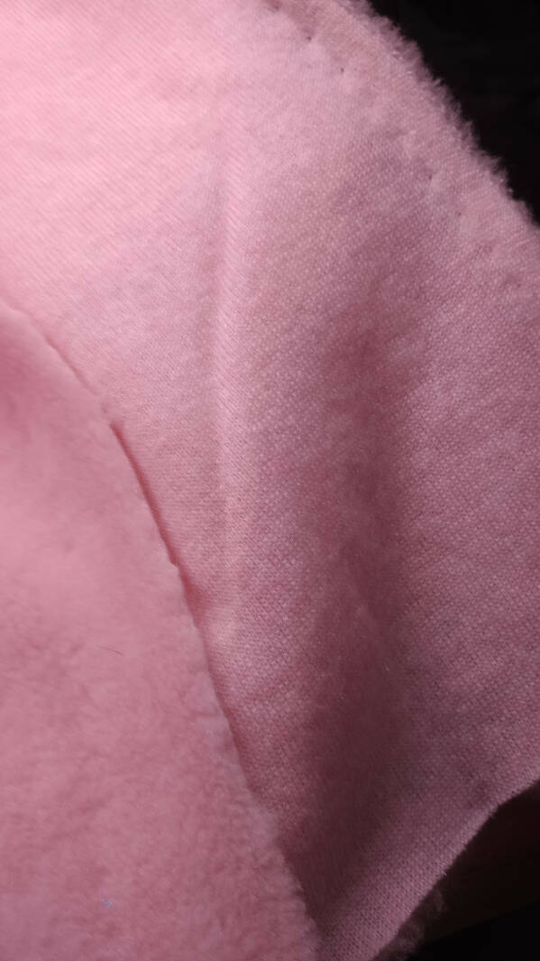 Soft pink Heavy fleece fluffy one sided 1 1/2 yds