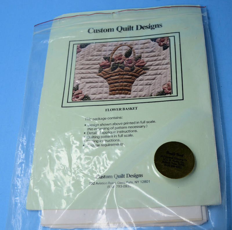 Flower Basket Quilt Pattern by Custom Quilt Designs Patricia Cox 90&