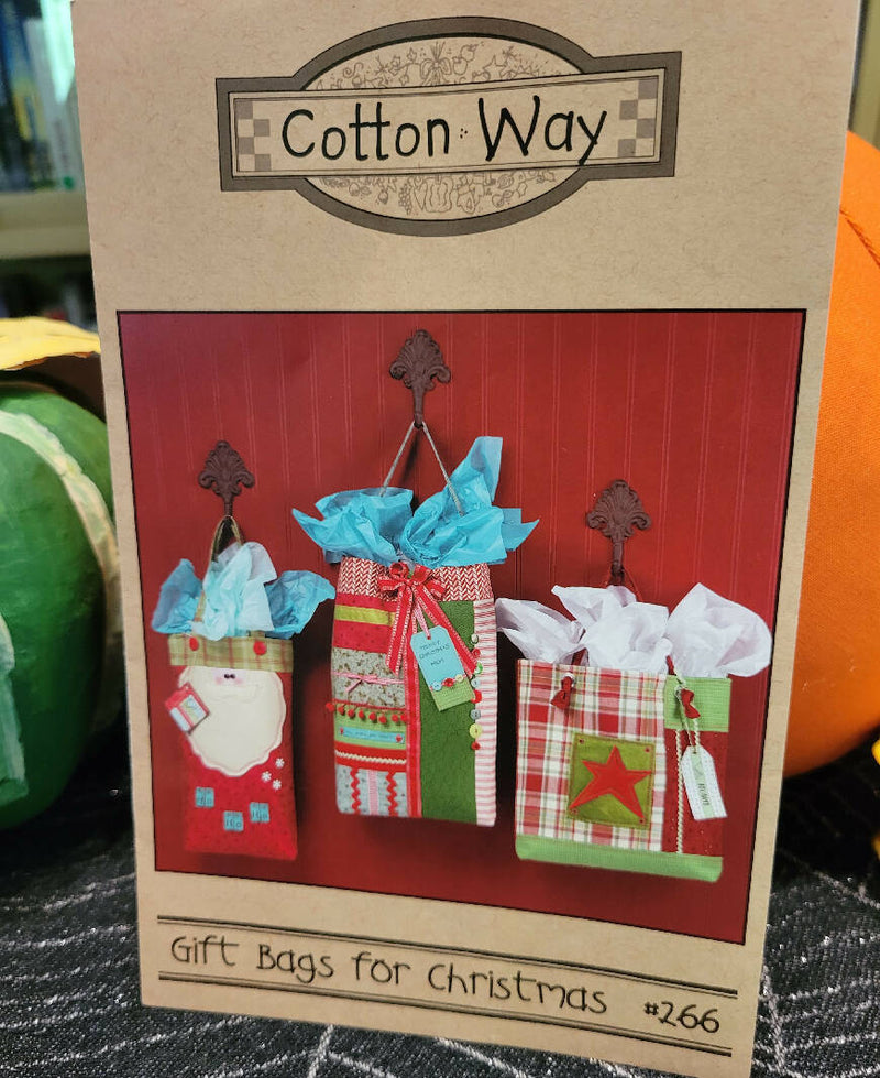 Cotton Way Gift Bags pattern for Christmas 