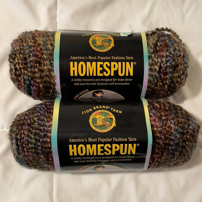 (1 Skein) Lion Brand Yarn Homespun Bulky Yarn, Golden
