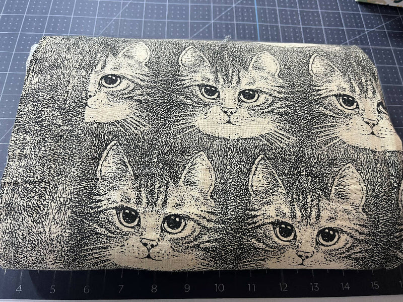 100% Cotton Cat Print Fabric