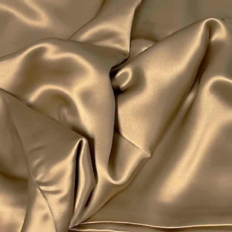 Metallic Bronze Silk Charmeuse - 4 Yds