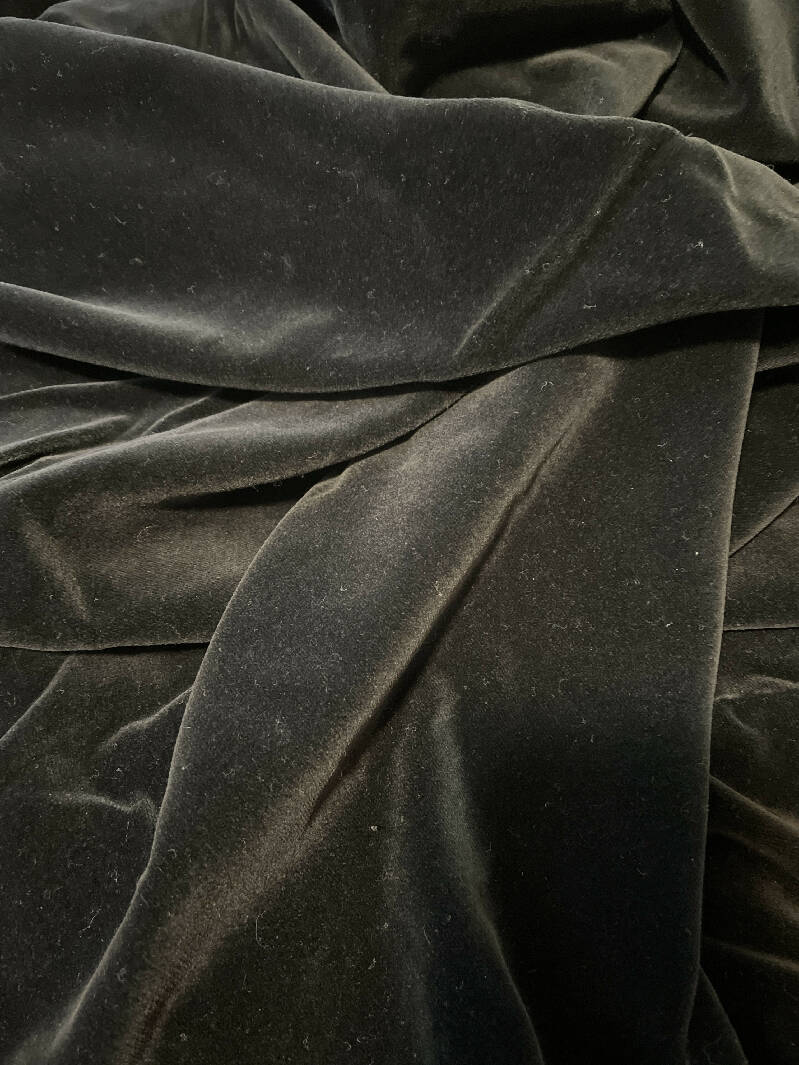 Black apparel velvet fabric