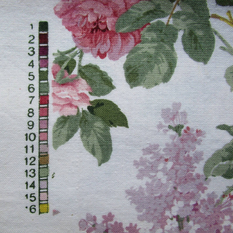 Vintage Decorator Fabric, Roses + Lilacs, 3 Pieces