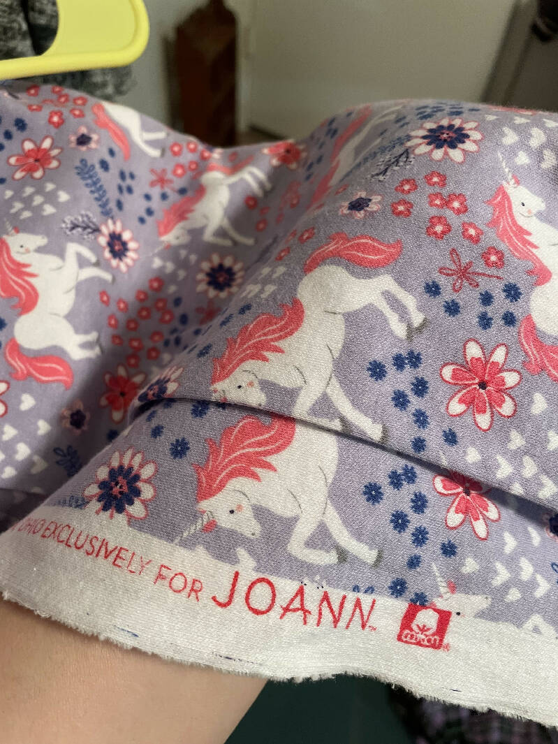 Purple Unicorn Knit Fabric- Doodles Fabric by JOANNS