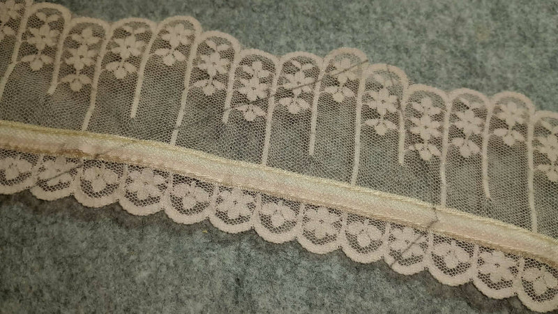 Beige 3 inch lace with satin insert