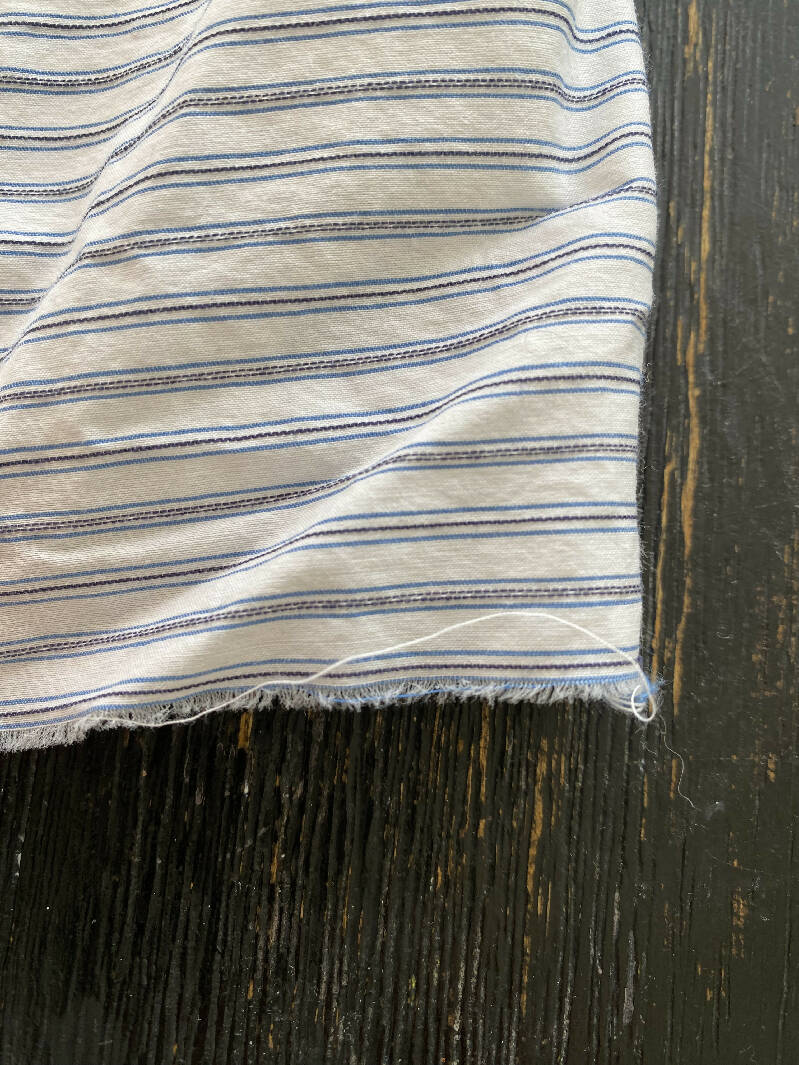 Blue and White Shirting, 4 yards - Mood Fabrics