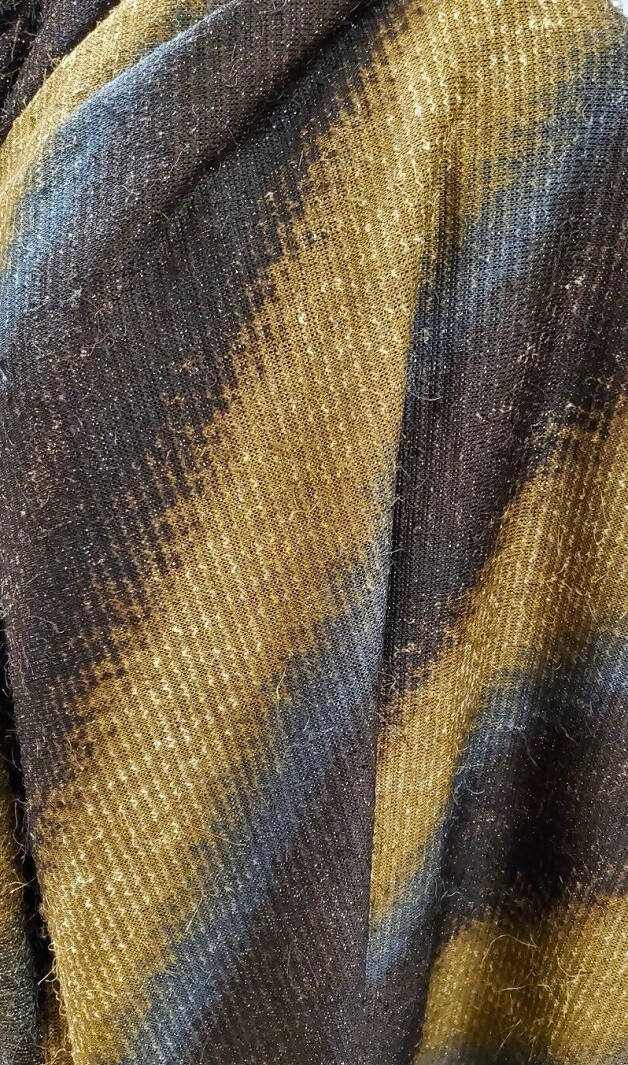 Vintage Poly-Wool Blend Ombre Striped Fabric