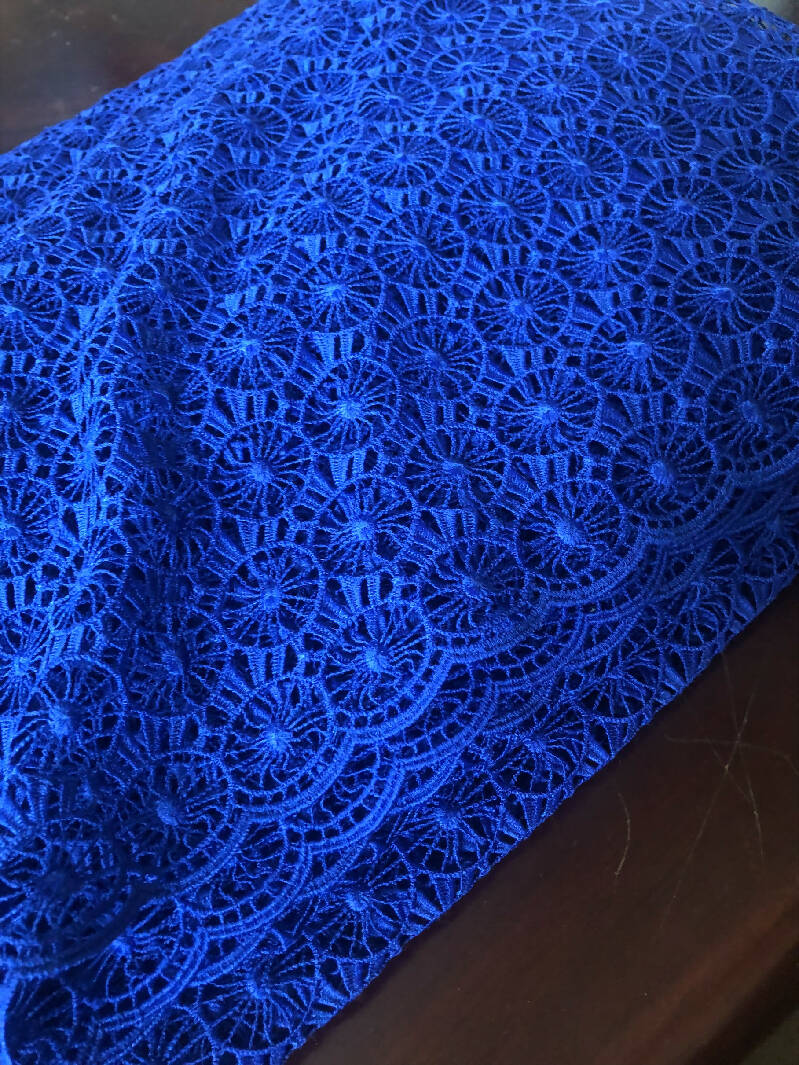 Guipure Lace - Royal Blue - 1.5 yards