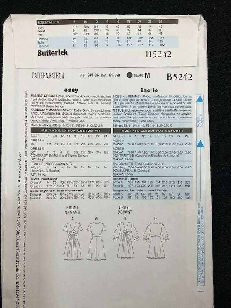 Butterick 5242 Pattern