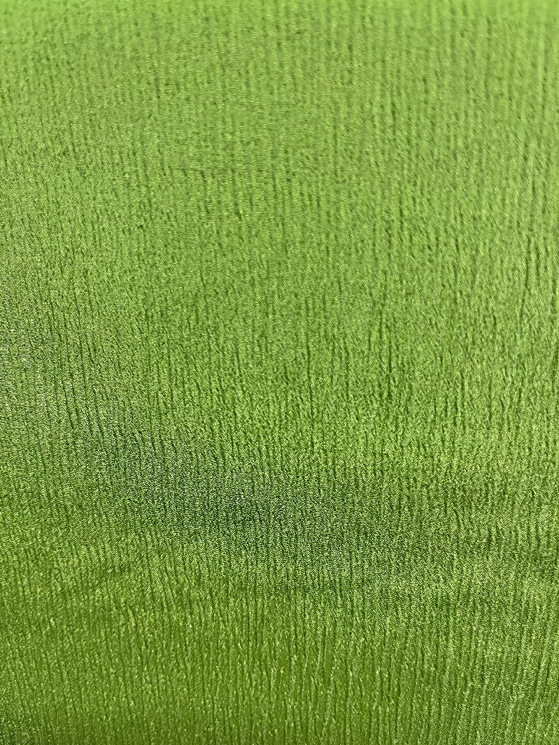 Lime Green Lightweight Crinkled Silk