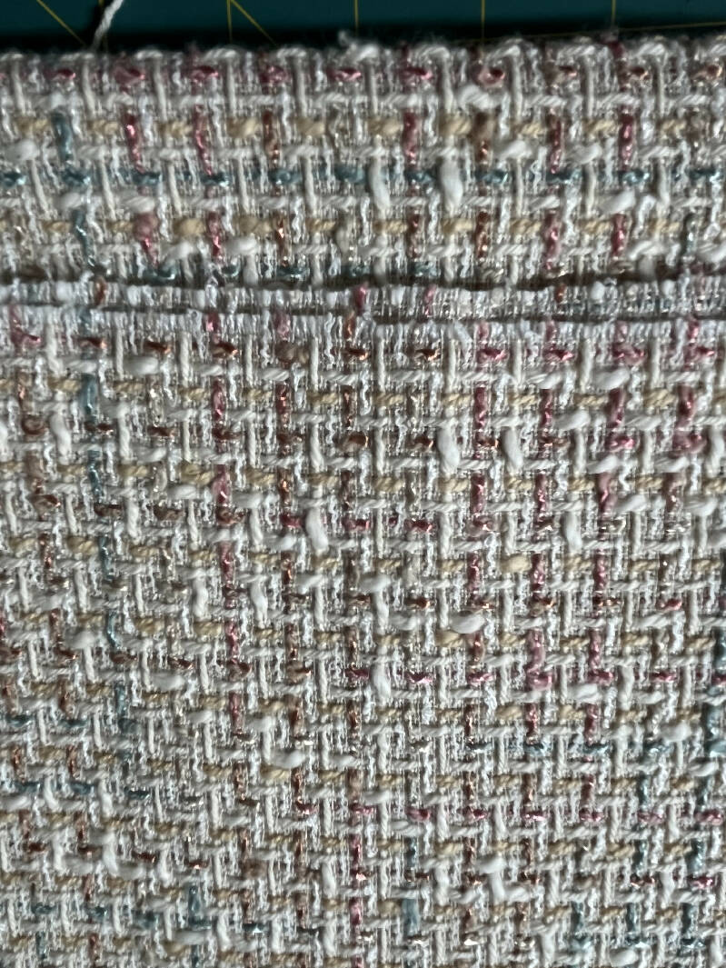 Boucle (?) one and 3/4 yard 56” wide