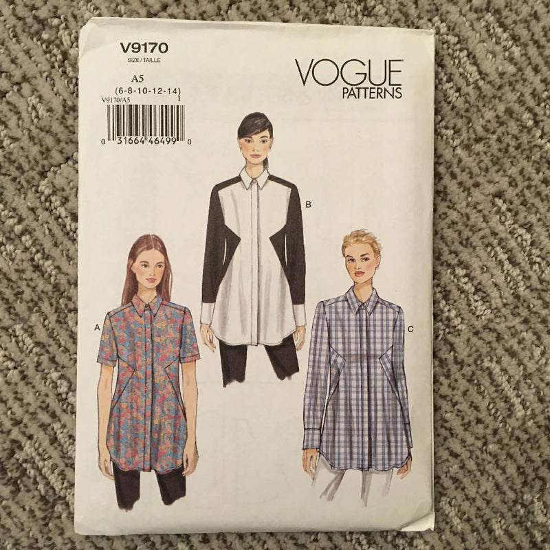 Vogue 9170 Misses Shirt Pattern