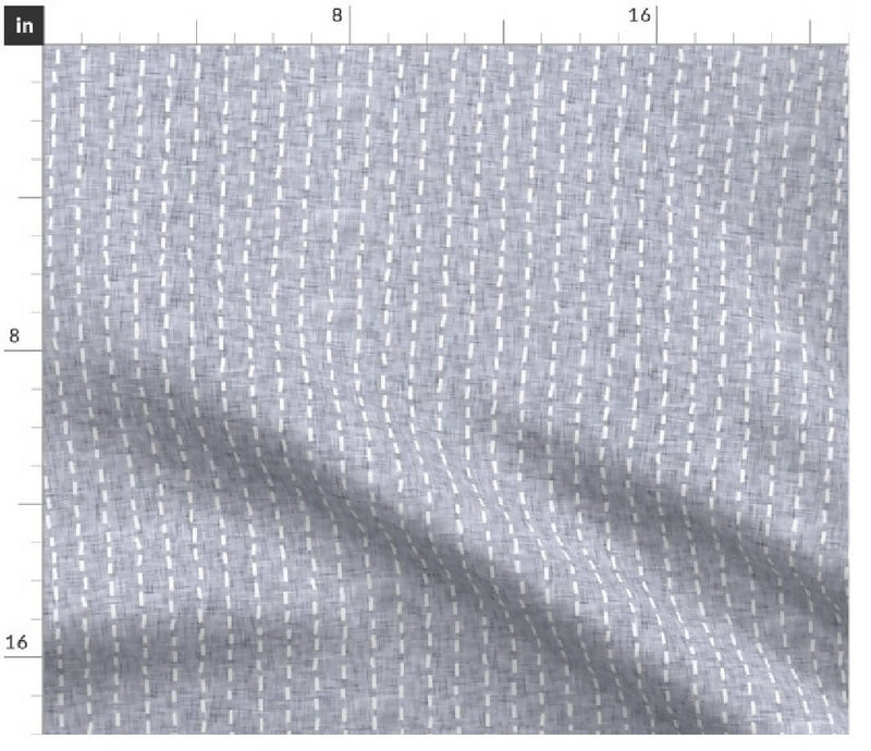 geometric_stitch_linen_light Fabric, 1 Yard, 100% Cotton Spoonflower Fabric