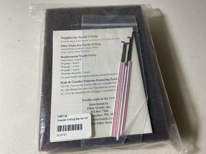 Needle felting foam and needles